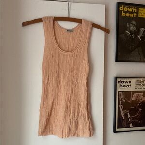 Rachel Comey Peach Textured Tank Top